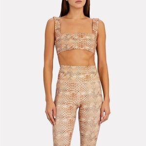 WeWoreWhat Bandeau Sports Bra in Snakeskin (size S)